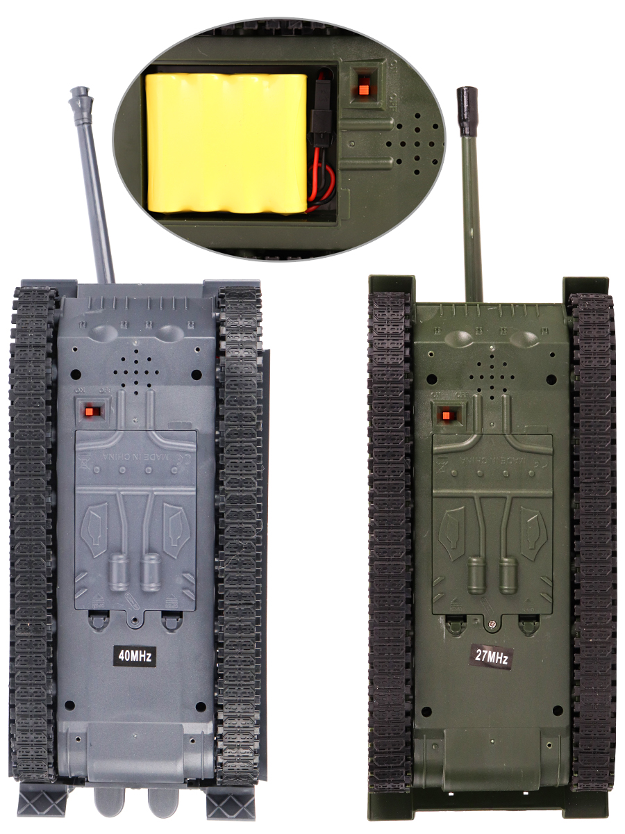 Танк М 1:24 № 2, 2 шт. Пульт управления 2 шт, пушка ик,аккумулятор 2 шт.,  свет, звук (Арт. 6121)